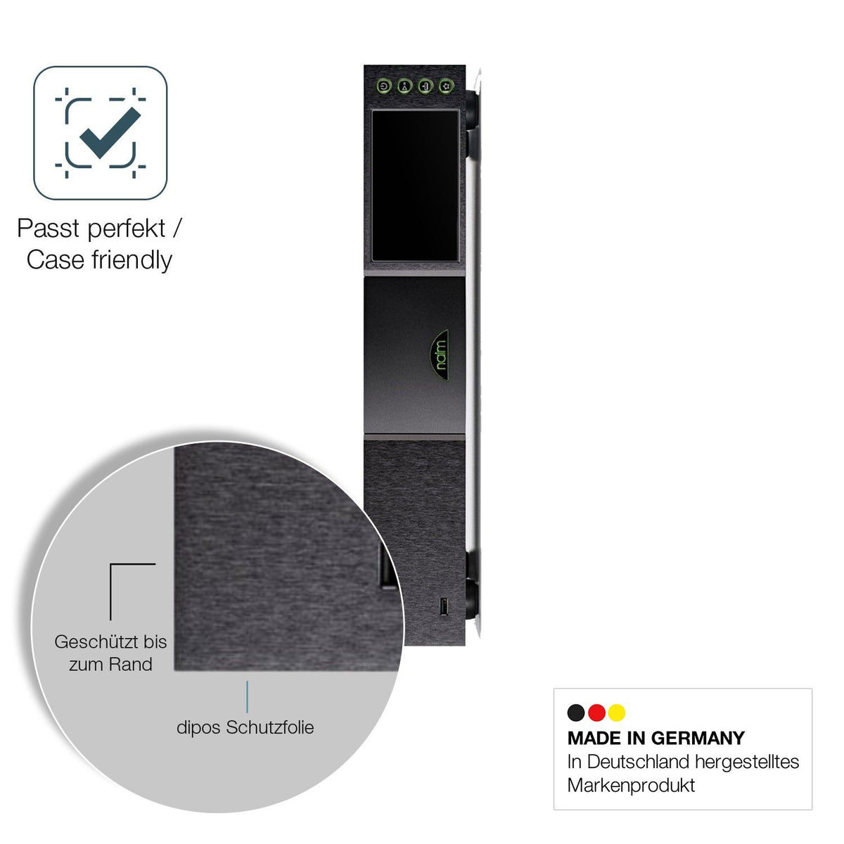 2x Screen Protector for Naim NDX 1 matte Flexible Glass 9H dipos