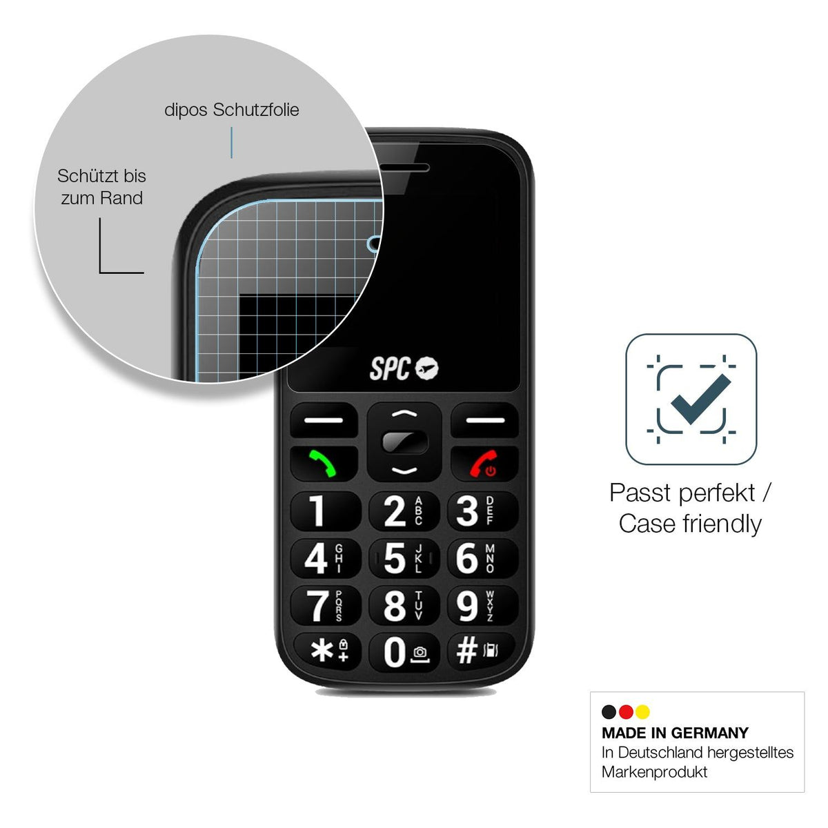2x Screen Protector for SPC Fortune 2 matte Flexible Glass 9H dipos