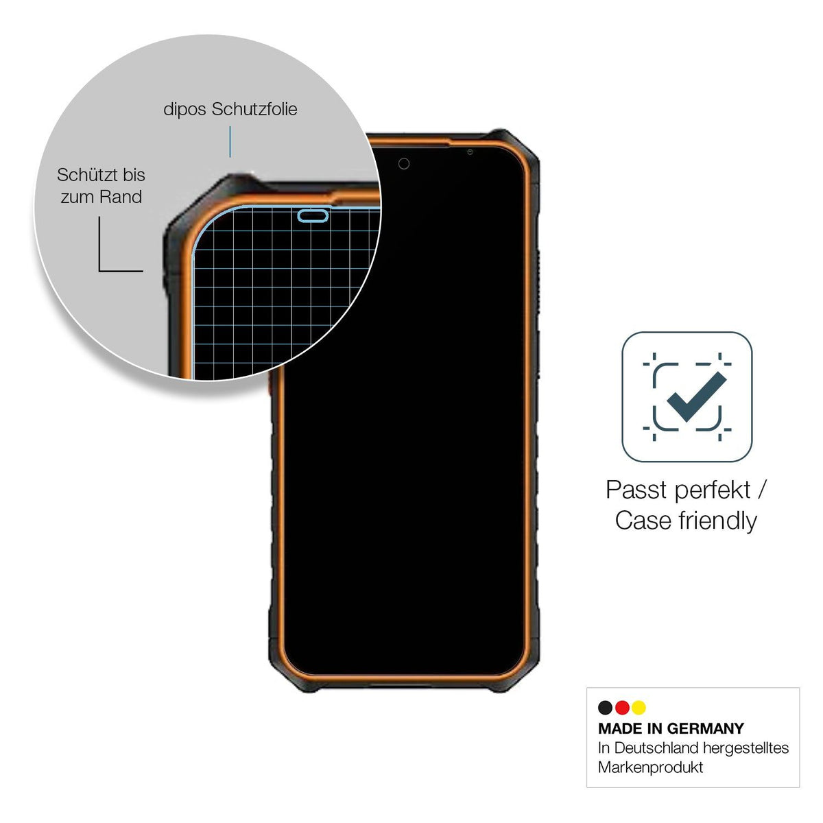 2x Screen Protector for Hammer Iron 6 matte Flexible Glass 9H dipos