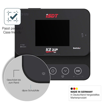 2x Screen Protector for ISDT K27ip matte Flexible Glass 9H dipos