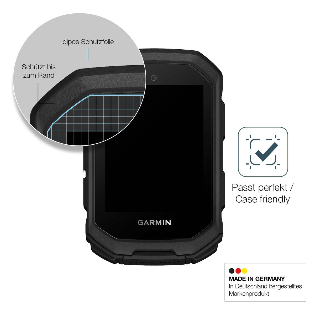 2x Screen Protector for Garmin Edge MTB matte Flexible Glass 9H dipos