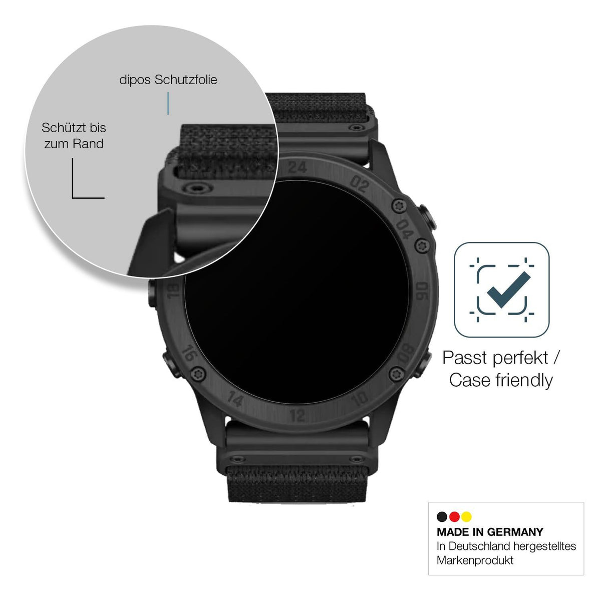 2x Screen Protector for Garmin Tactix Delta Solar Ballistic matte Flexible