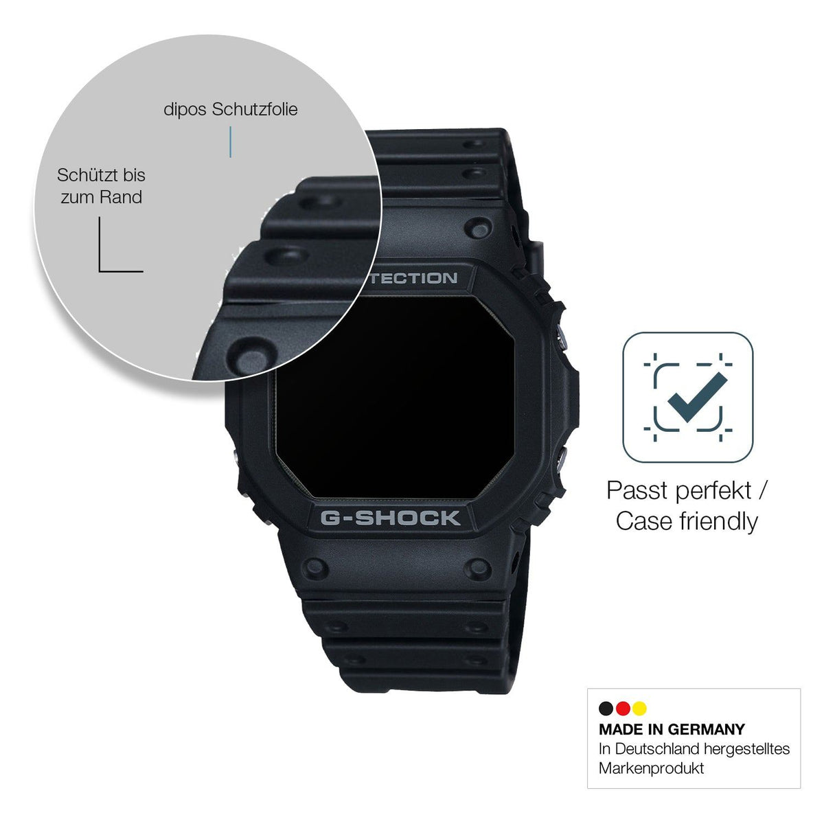 2x Screen Protector for Casio G-Shock DW-5000U matte Flexible Glass 9H dipos