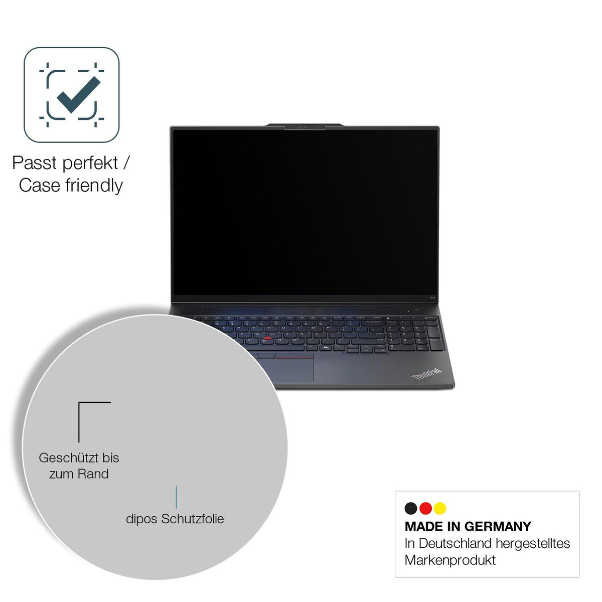 2x Screen Protector for Lenovo Thinkpad E16 Gen 2 matte Flexible Glass 9H dipos