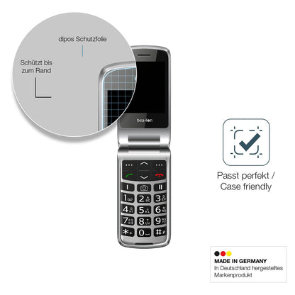 2x Screen Protector for Beafon SL605 matte Flexible Glass 9H dipos