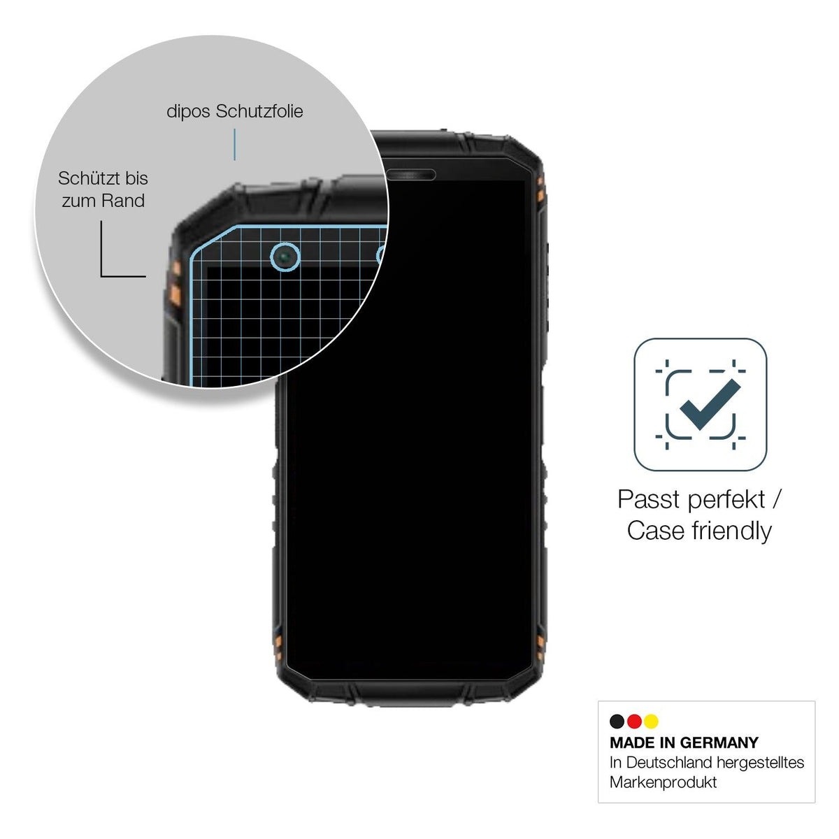2x Screen Protector for Doogee Mini Outdoor 3 Ultra matte Flexible Glass 9H