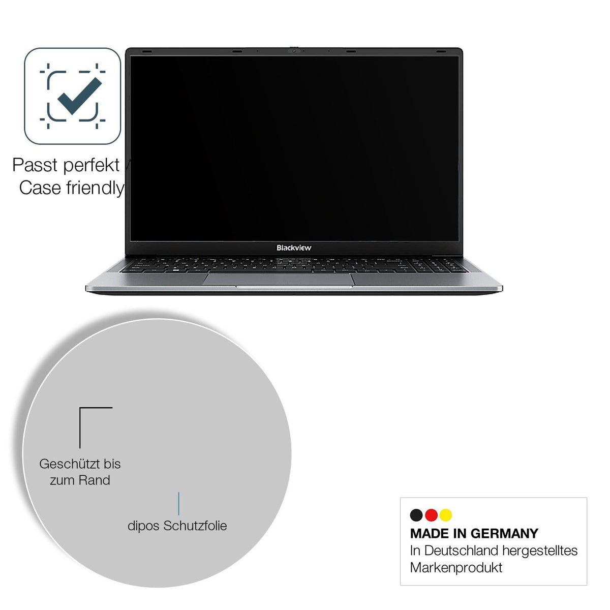 2x Screen Protector for Blackview Acebook 6 15.6 Zoll matte Flexible Glass 9H