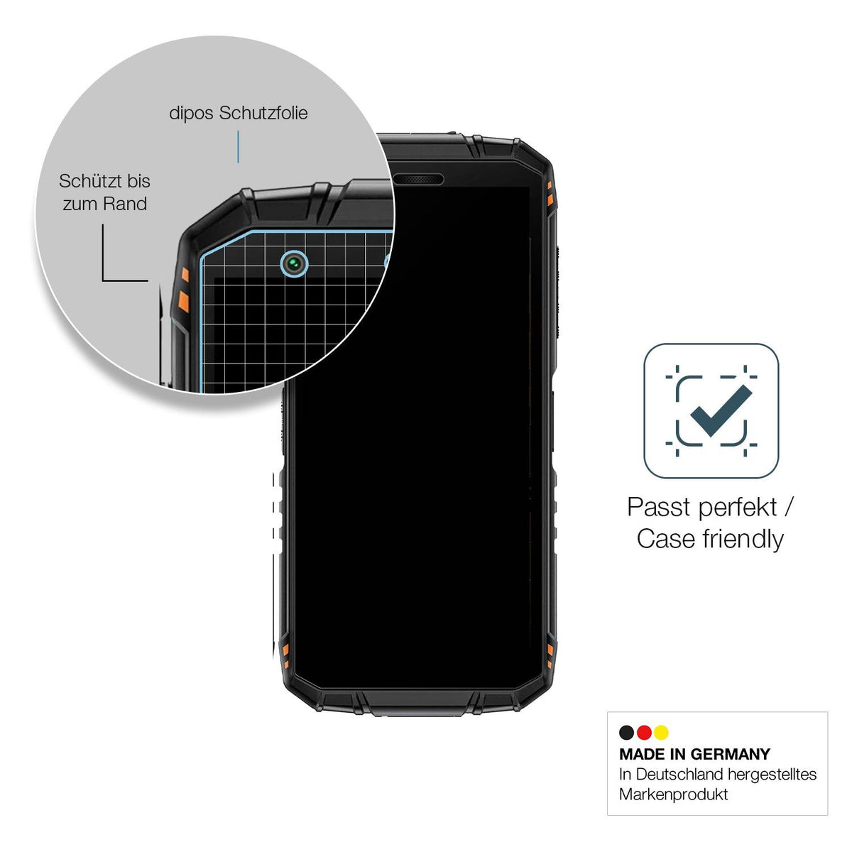 2x Screen Protector for Doogee Fire 3 Pro Mini Outdoor matte Flexible Glass 9H
