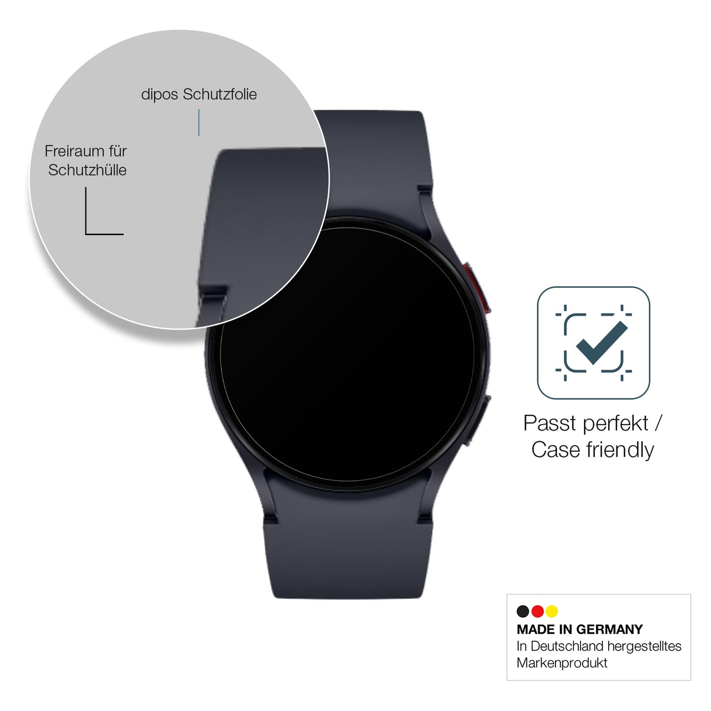 2x 9H Schutzfolie matt für Samsung Galaxy Watch 6 40mm Panzerfolie