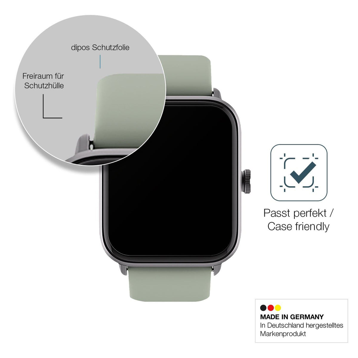 2x Screen Protector for Noise ColorFit Pro 3 Alpha matte Flexible Glass 9H dipos