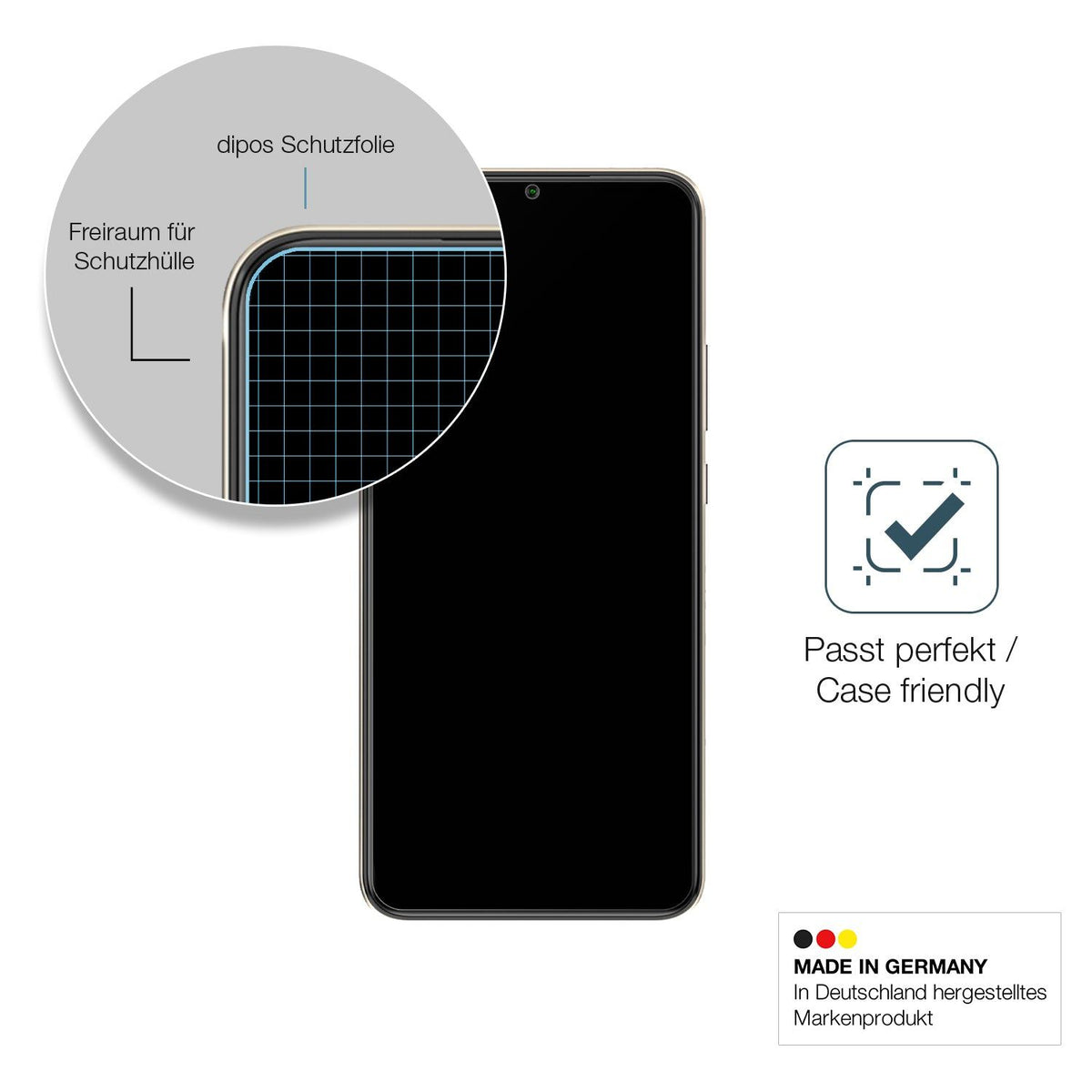 2x Screen Protector for General Mobile GM22 matte Flexible Glass 9H dipos