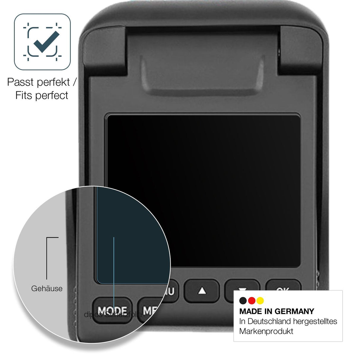2x Screen Protector for Bewinner Zeitraffer Kamera 2 Zoll matte Flexible Glass