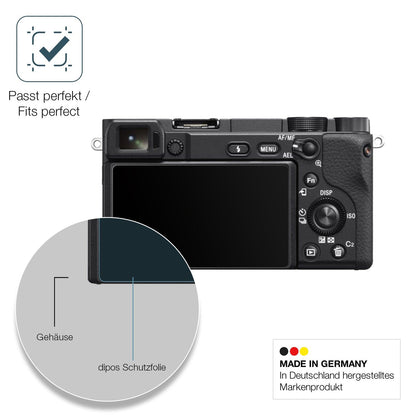 2x Screen Protector for Sony Alpha 6400A matte Flexible Glass 9H dipos