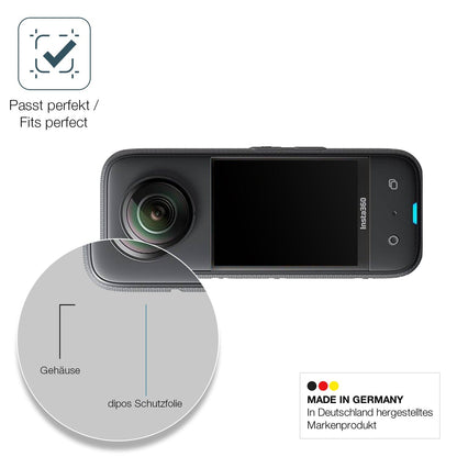 2x Screen Protector for Akaso 360 Grad Action Cam matte Flexible Glass 9H dipos