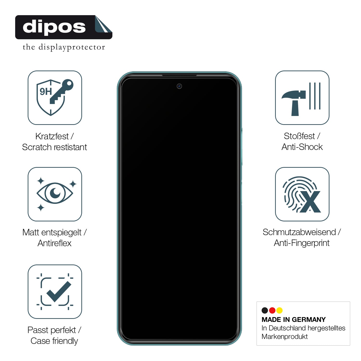 Displayschutz hergestellt in Deutschland, höchste Qualität made in Germany