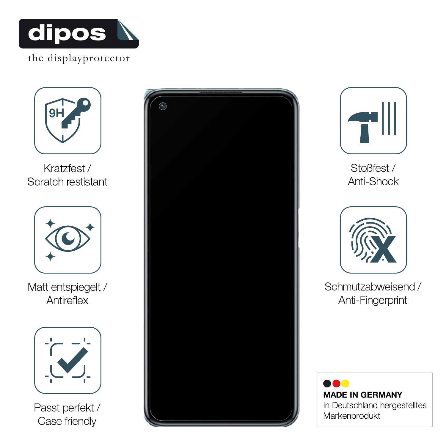 Displayschutz hergestellt in Deutschland, höchste Qualität made in Germany