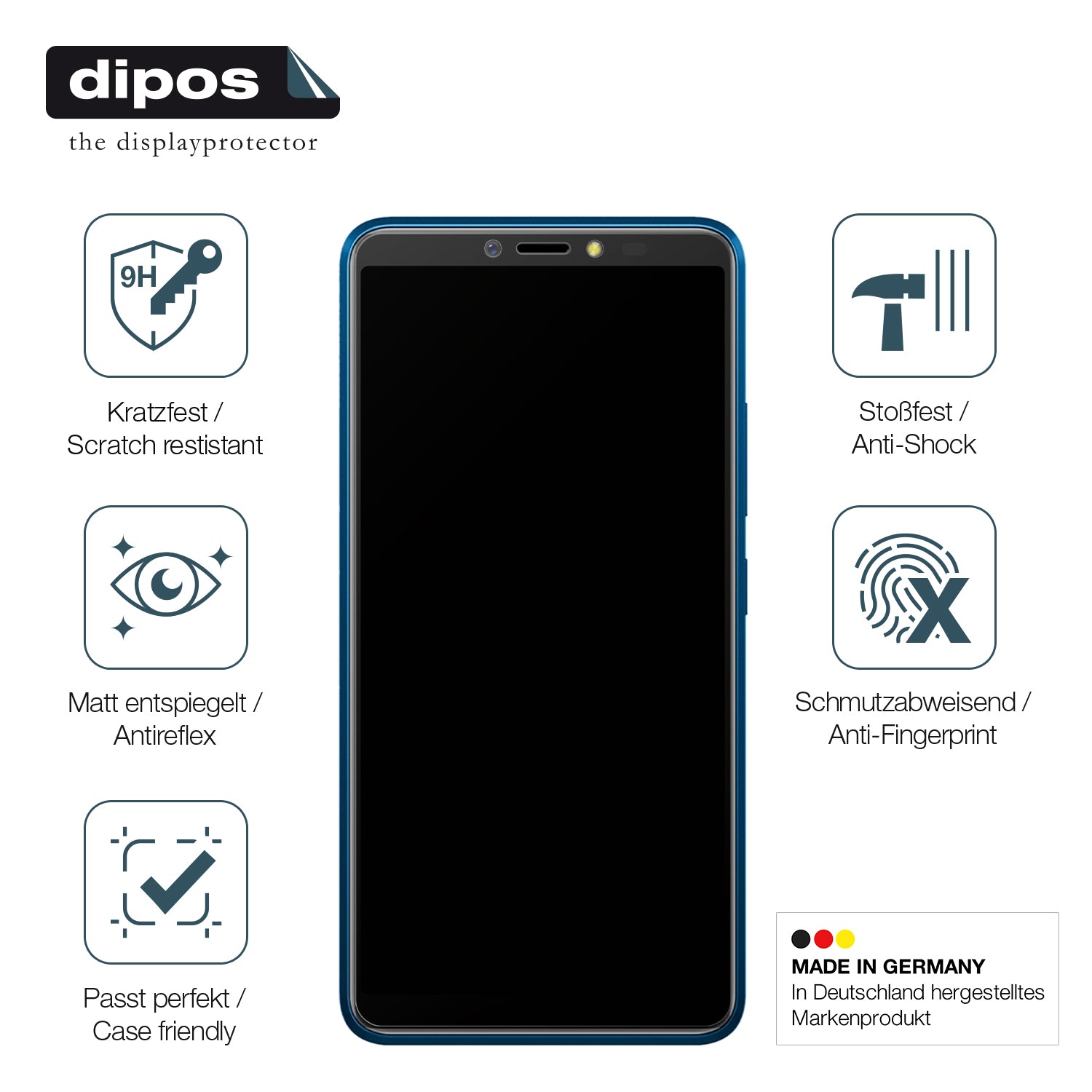 Displayschutz hergestellt in Deutschland, höchste Qualität made in Germany