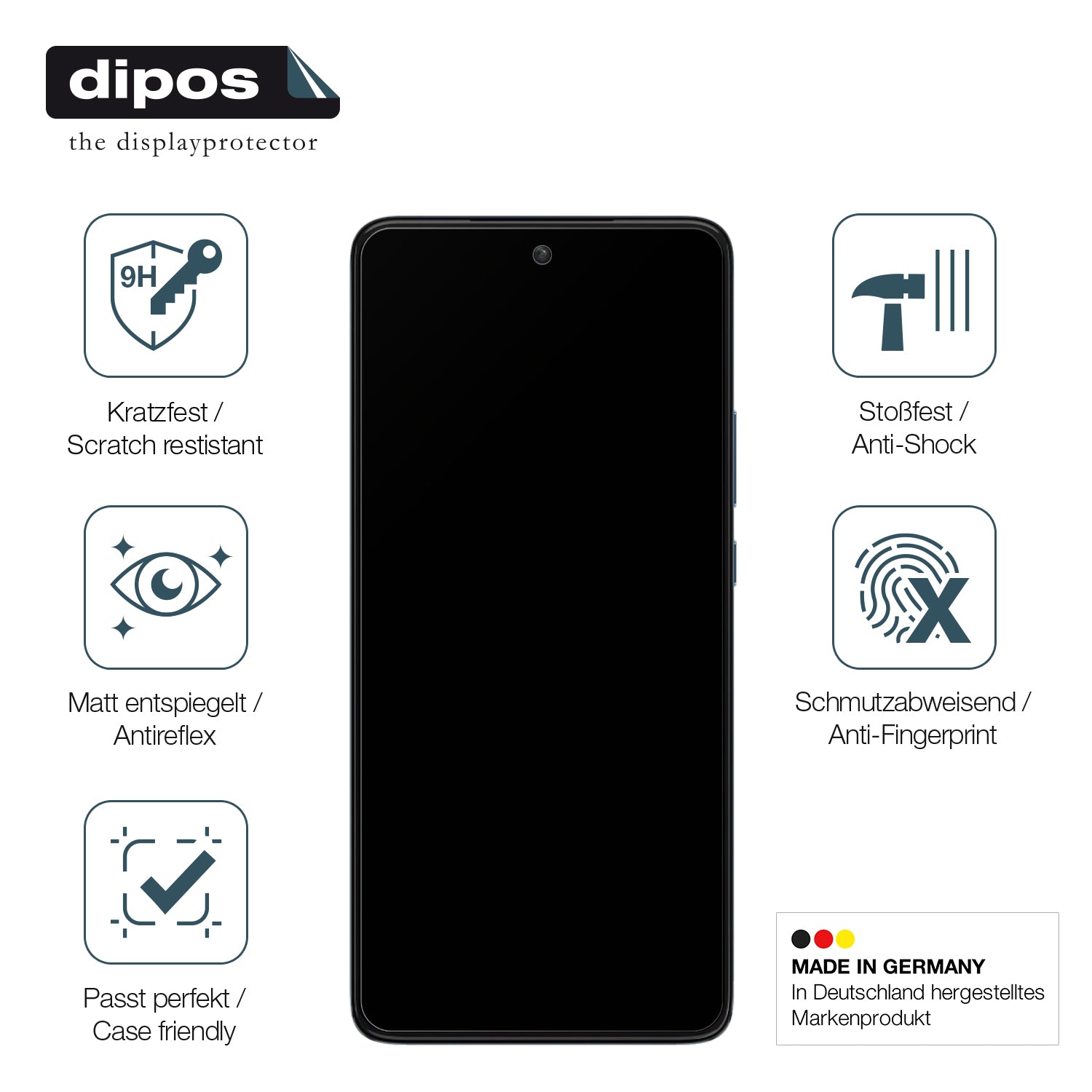 Displayschutz hergestellt in Deutschland, höchste Qualität made in Germany