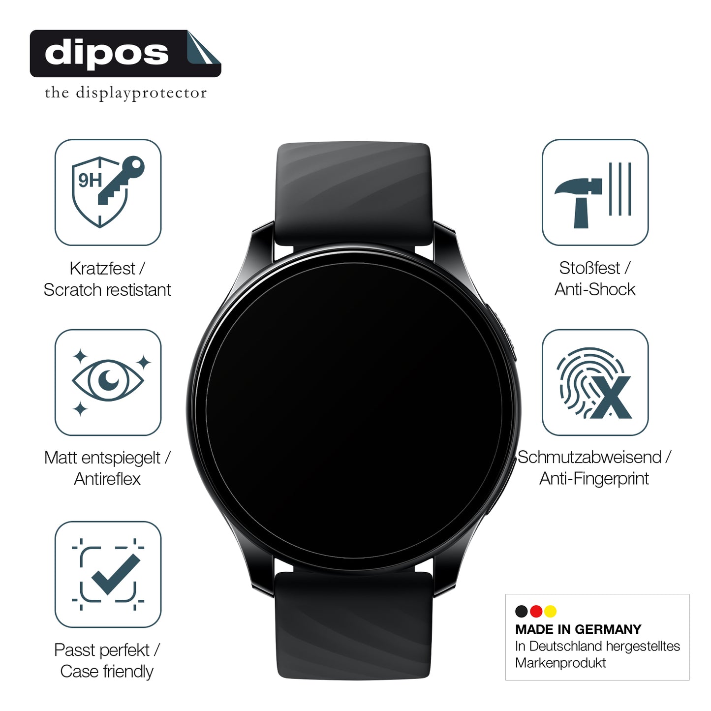 2x 9H Schutzfolie matt für OnePlus Nord Smartwatch Panzerfolie