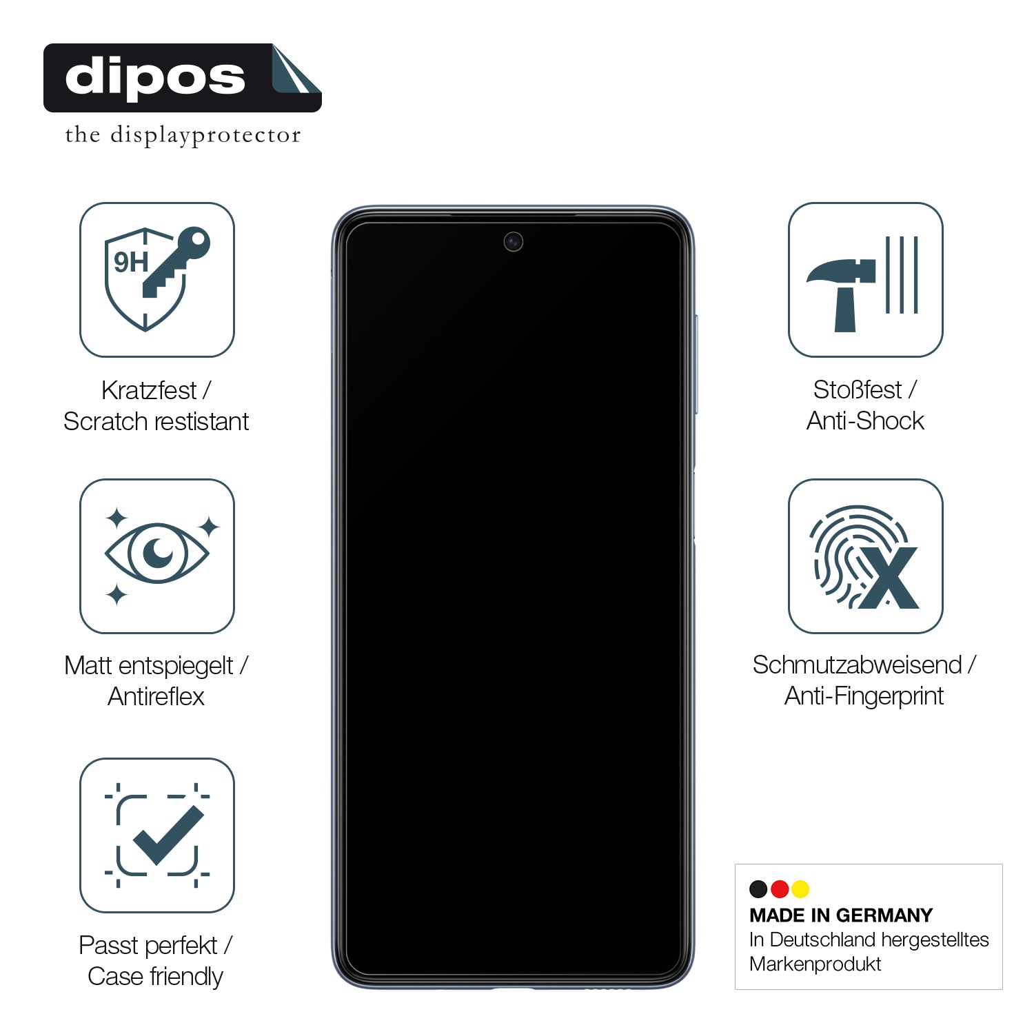 Displayschutz hergestellt in Deutschland, höchste Qualität made in Germany
