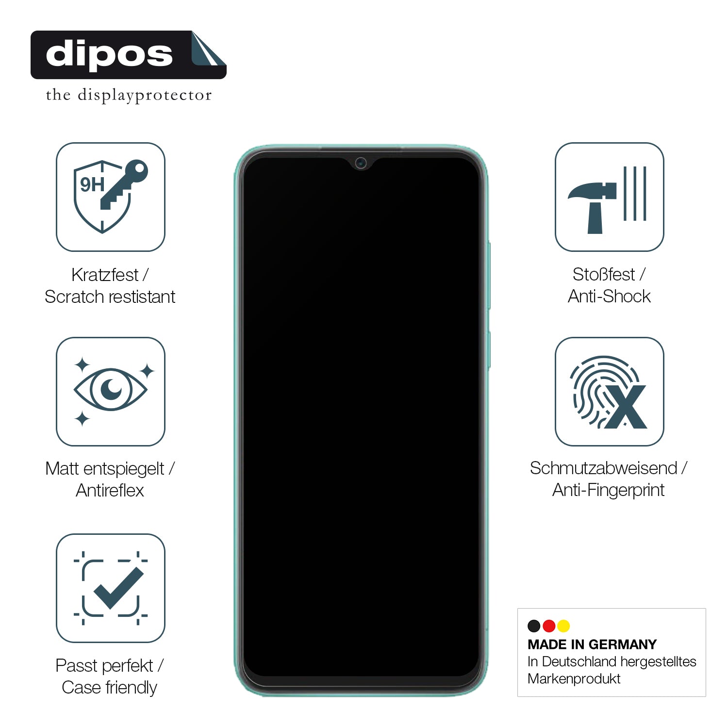 Displayschutz hergestellt in Deutschland, höchste Qualität made in Germany