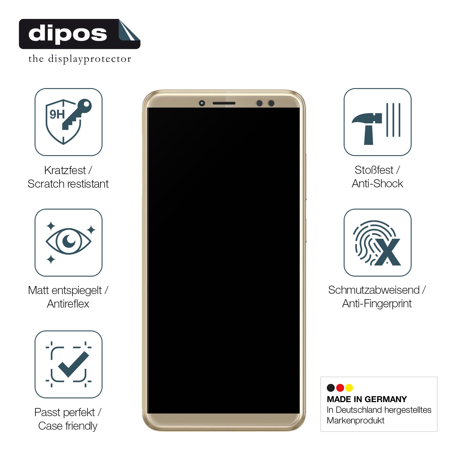 Displayschutz hergestellt in Deutschland, höchste Qualität made in Germany