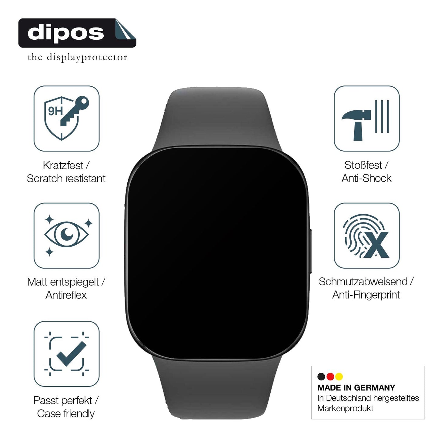 2x Screen Protector for Xiaomi Redmi Watch 3 matte Flexible Glass 9H dipos