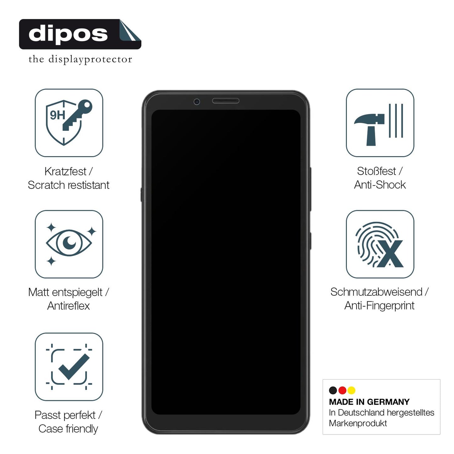 dipos 2x 9H Matte Screen Protector for Hisense A5 Pro