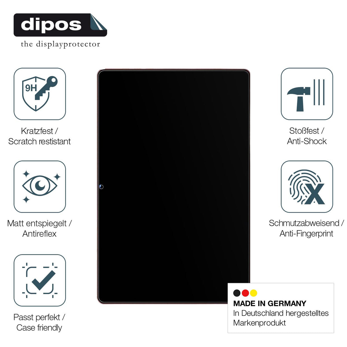 2x Screen Protector for UJJ U6 Tablet matte Flexible Glass 9H dipos
