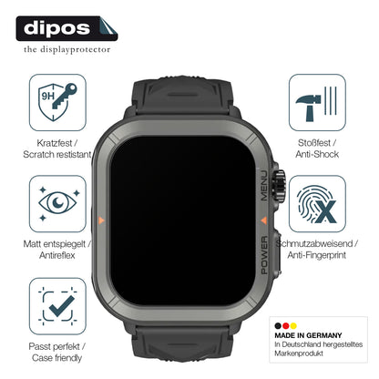 2x 9H Schutzfolie matt für Blackview W30 Smartwatch 1.91 Zoll Panzerfolie