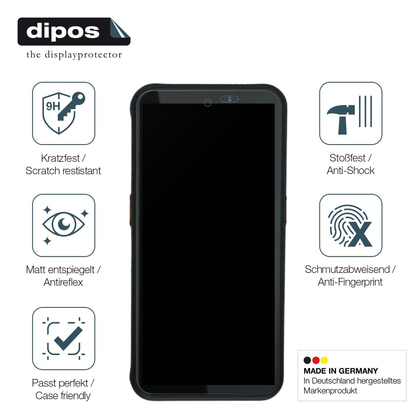 2x Screen Protector for Bartec SP9EX1 matte Flexible Glass 9H dipos