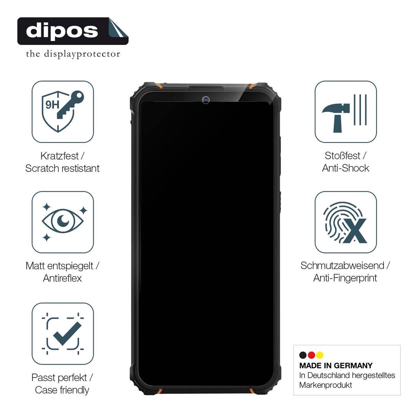 2x Screen Protector for Hotwav W10 matte Flexible Glass 9H dipos