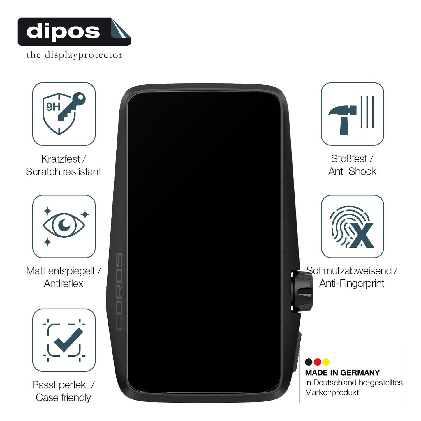 2x Screen Protector for Coros Dura matte Flexible Glass 9H dipos