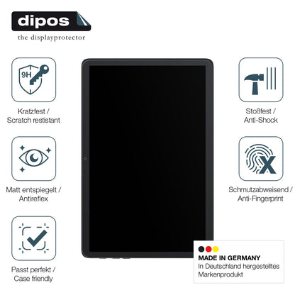 2x Screen Protector for Cubot Tab 50 matte Flexible Glass 9H dipos