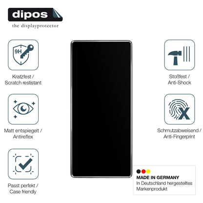 2x Screen Protector for Joying Radio 8.8 Zoll matte Flexible Glass 9H dipos
