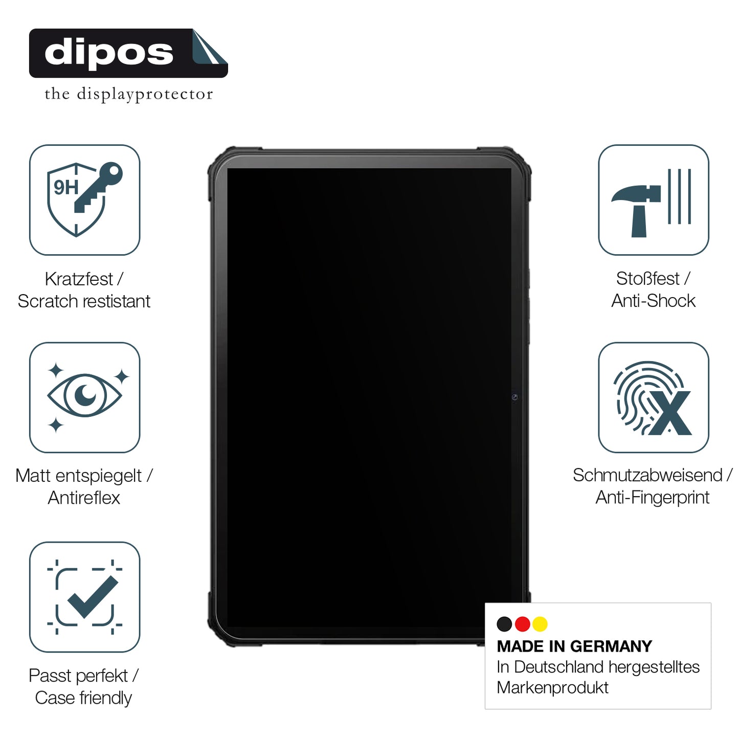 2x 9H Schutzfolie matt für Fossibot DT1 Lite Panzerfolie