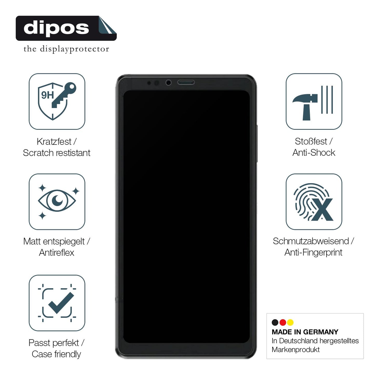 2x Screen Protector for Hisense A9 matte Flexible Glass 9H dipos