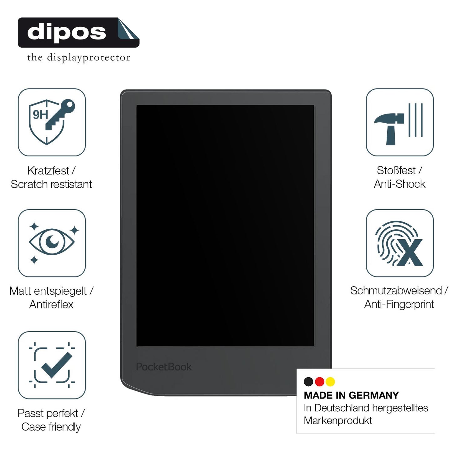 2x Screen Protector for PocketBook Verse Lite matte Flexible Glass 9H dipos