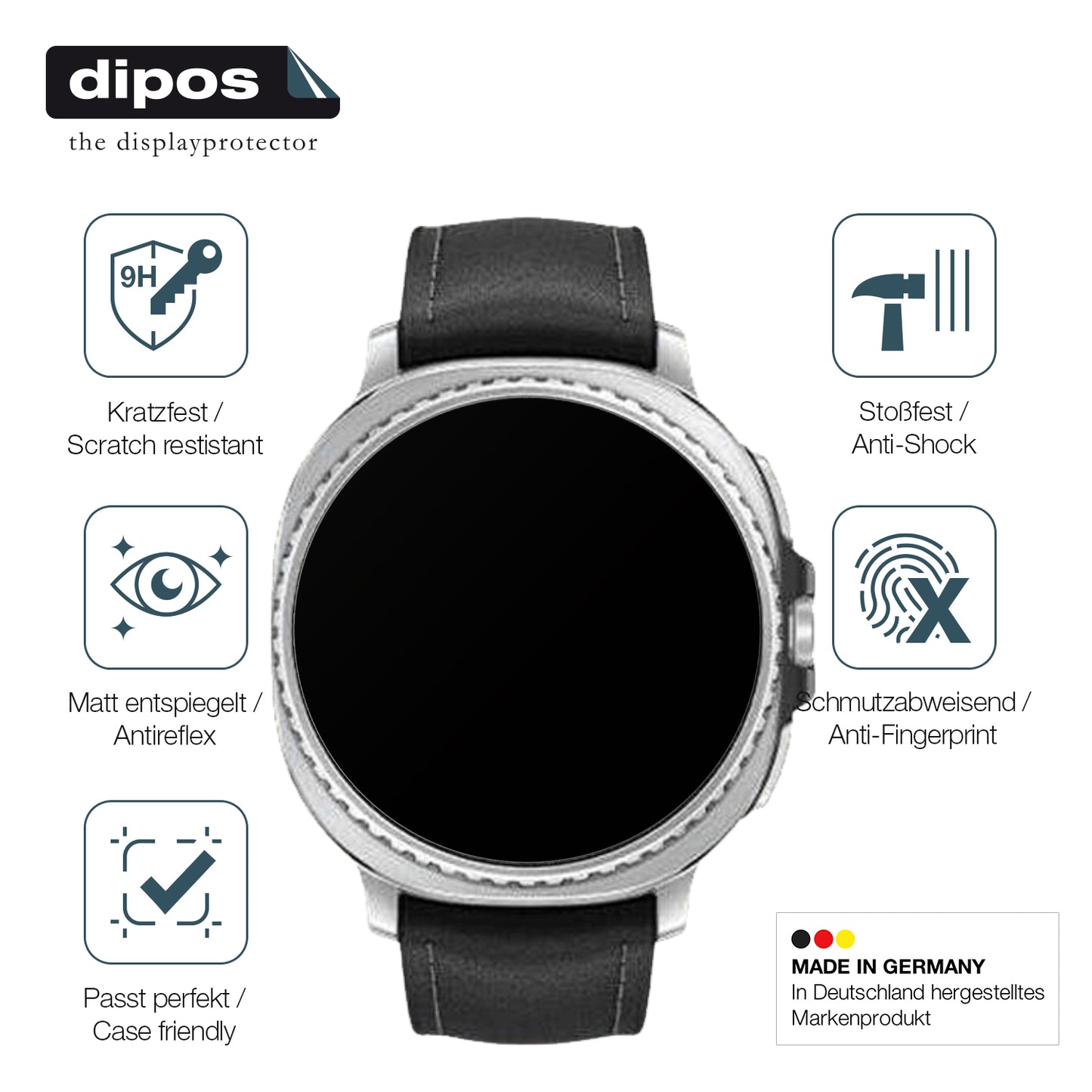 2x 9H Schutzfolie matt für Samsung Galaxy Watch8 Classic 46mm Panzerfolie