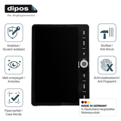 2x Screen Protector for Dynavin D9-DCX matte Flexible Glass 9H dipos