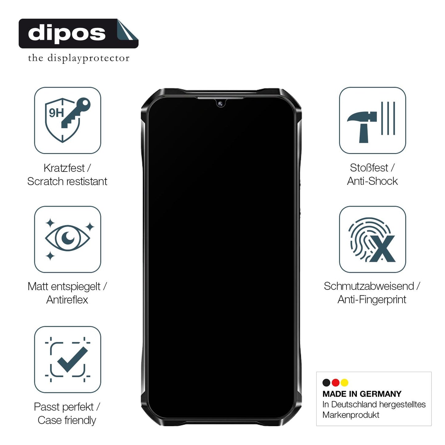 2x Screen Protector for Oukitel WP33 Pro matte Flexible Glass 9H dipos