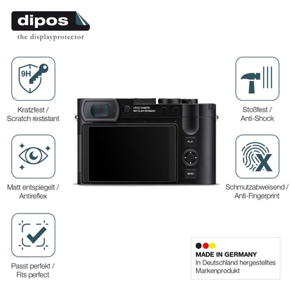 2x Screen Protector for Leica Q3 43 matte Flexible Glass 9H dipos