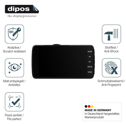 2x Screen Protector for WeBeqer K20S Dashcam matte Flexible Glass 9H dipos