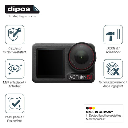 2x Screen Protector for Apexcam M80 Air Actioncam matte Flexible Glass 9H dipos
