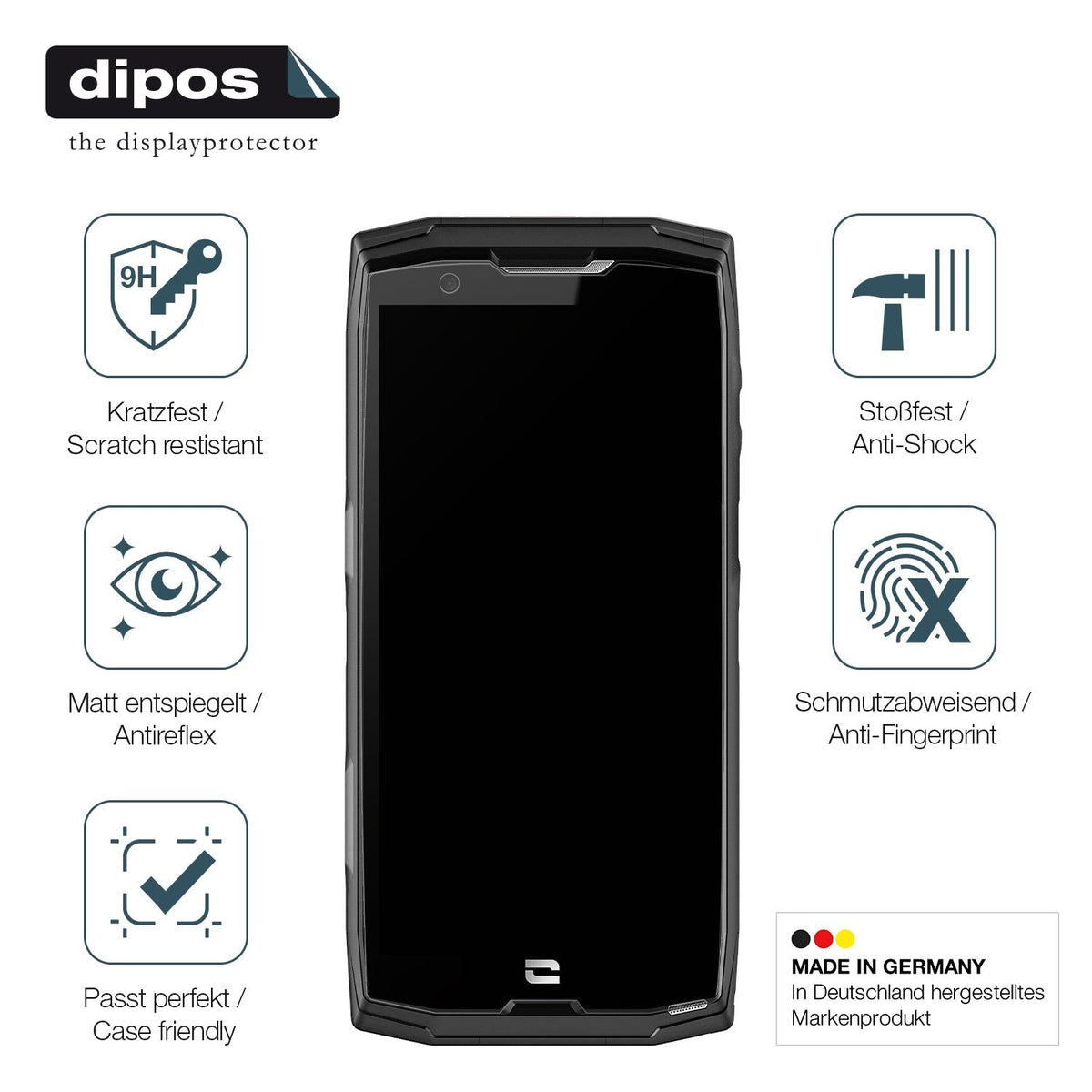 dipos 2x 9H Matte Screen Protector for Crosscall Core 5