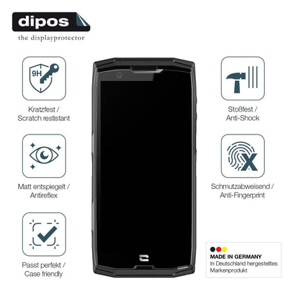 dipos 2x 9H Matte Screen Protector for Crosscall Core 5