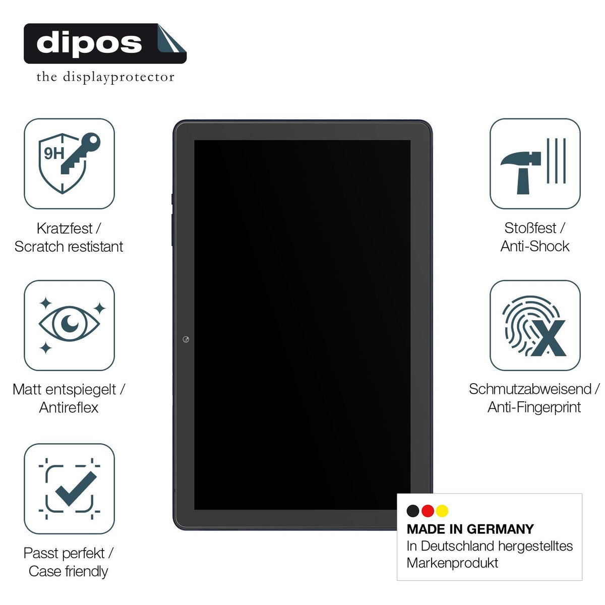 dipos 2x 9H Matte Screen Protector for Thomson Teox 10