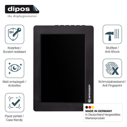 dipos 2x 9H Matte Screen Protector for Bresser MeteoTemp Baro HZ
