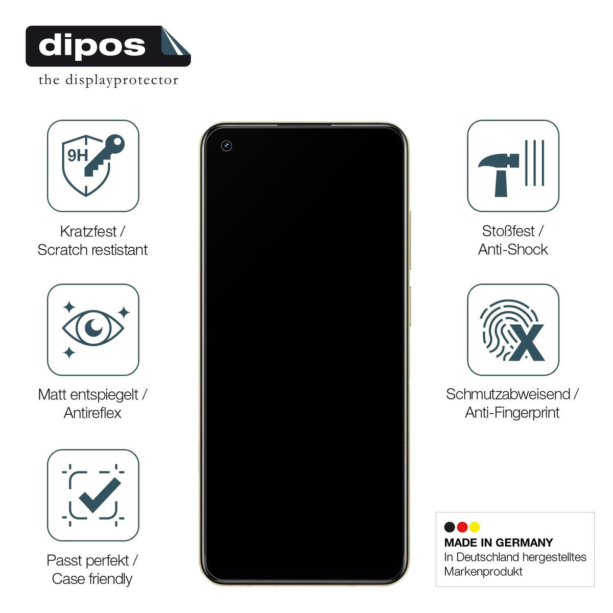 dipos 2x 9H Matte Screen Protector for Realme 11 4g