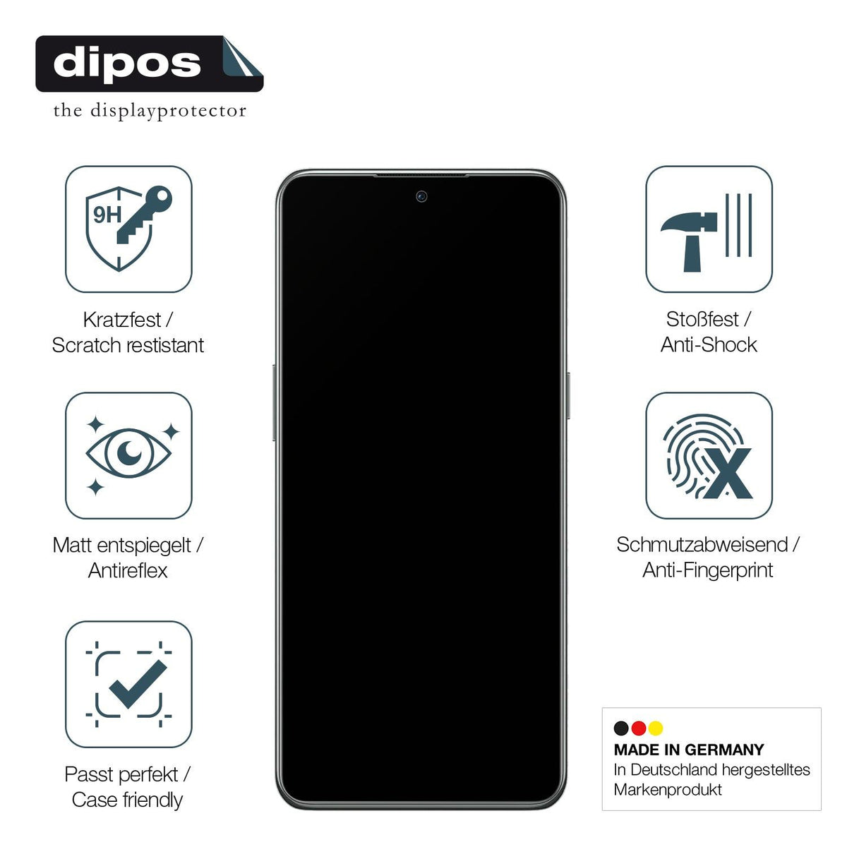 2x Screen Protector for OnePlus 10T 5G matte Flexible Glass 9H dipos